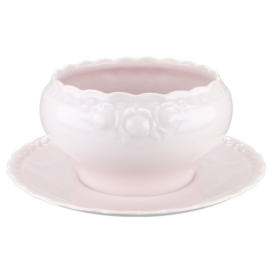 Sauciere mit Teller einteilig