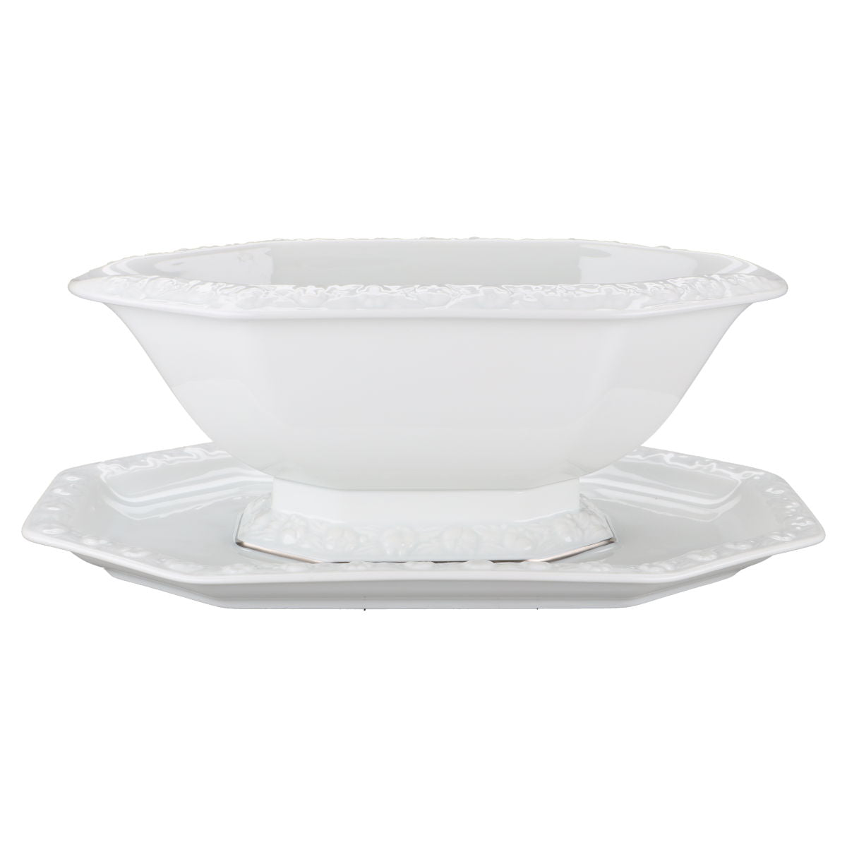 Sauciere mit Teller einteilig