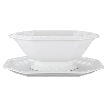 Sauciere mit Teller einteilig