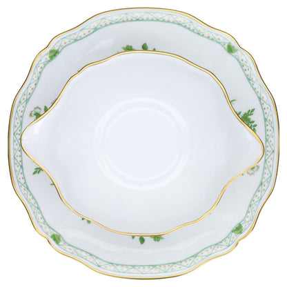 Sauciere mit Teller einteilig