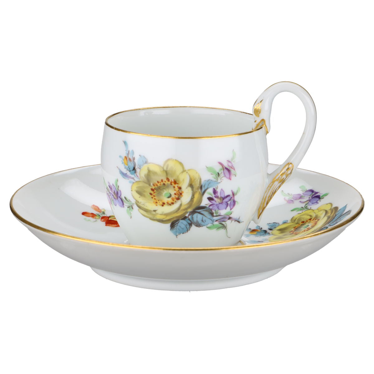 Kaffeetasse mit Untere Motiv Rose gelb