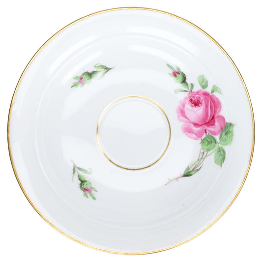 Untertasse für Kaffee mit schmalem Goldrand