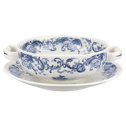 Suppentasse mit Untere - Henkel waagerecht Blume unten