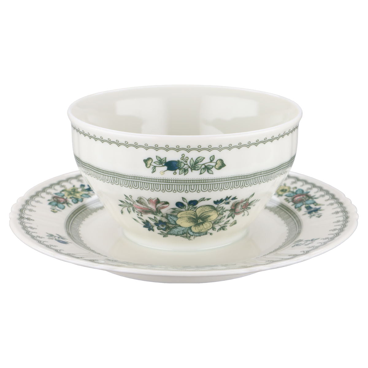 Sauciere mit Teller einteilig