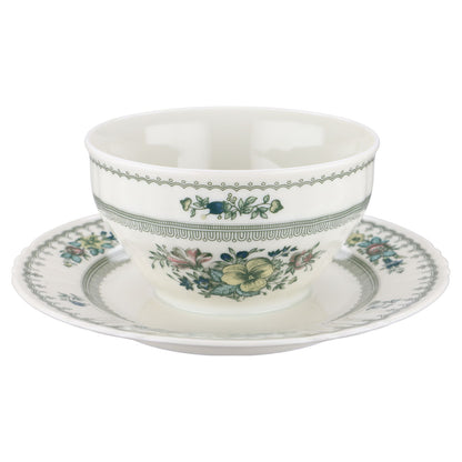 Sauciere mit Teller einteilig