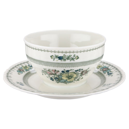 Sauciere mit Teller einteilig