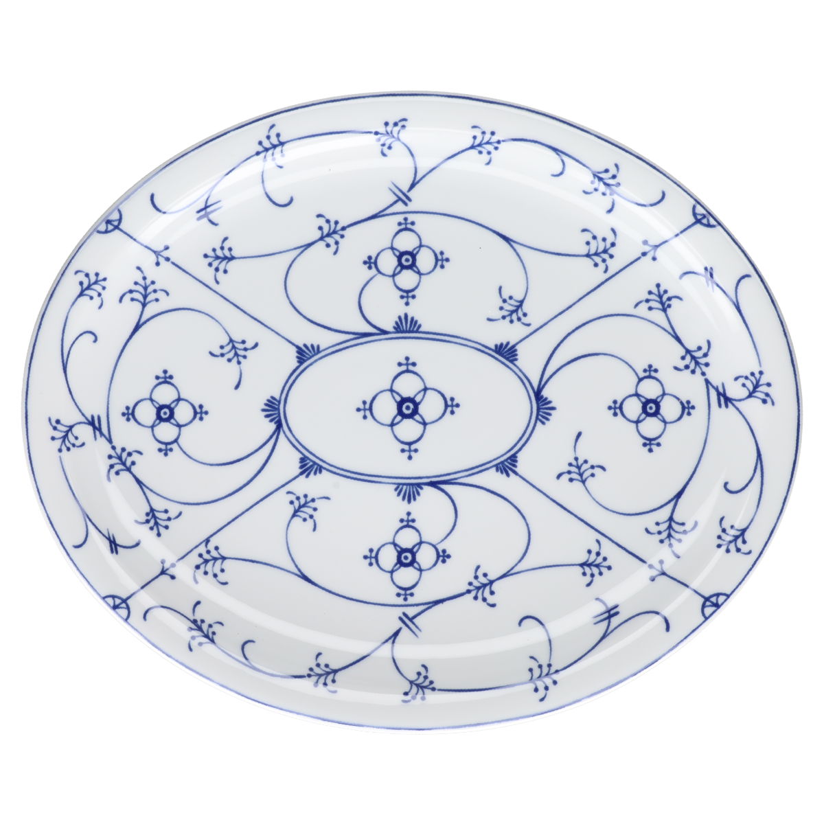Servierplatte oval mit Rand