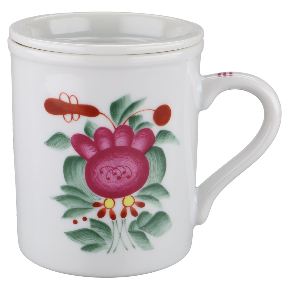 Teebecher mit Porzellansieb OHNE Deckel H 9,2 cm