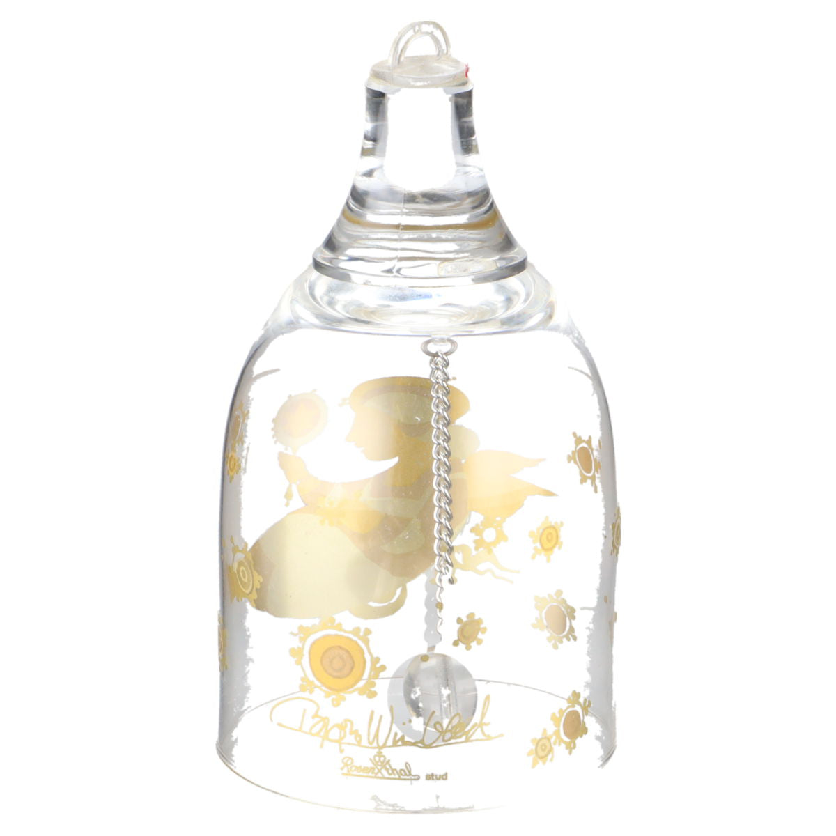 Weihnachts-Glocke in Glas - Engel mit Stern in OVP