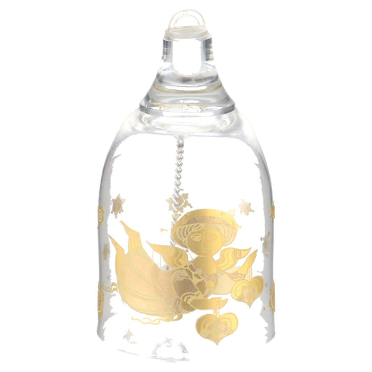 Weihnachts-Glocke in Glas - Engel mit Herz in OVP