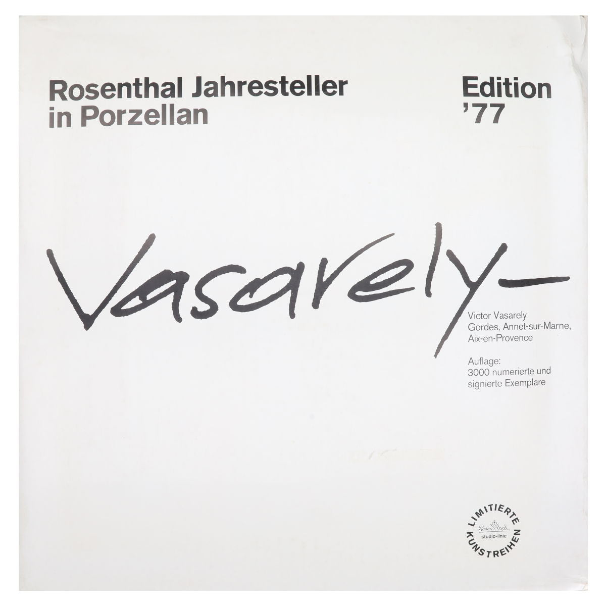 Jahresteller Edition 1977 Vasarely Auflage 1782 in OVP