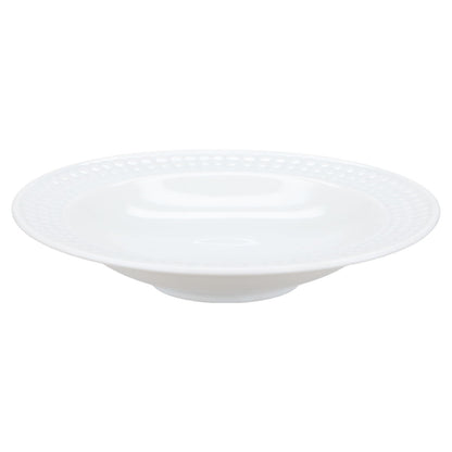 Minischale Reliefrand Punkte weiß