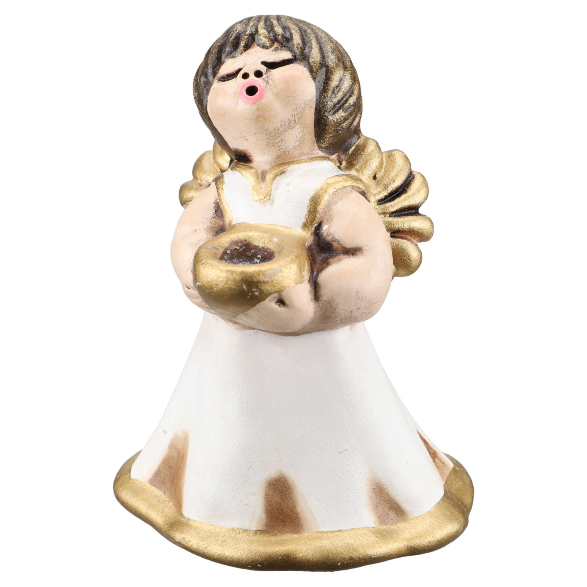 Figur Singender Engel klein weißes Kleid 10 cm