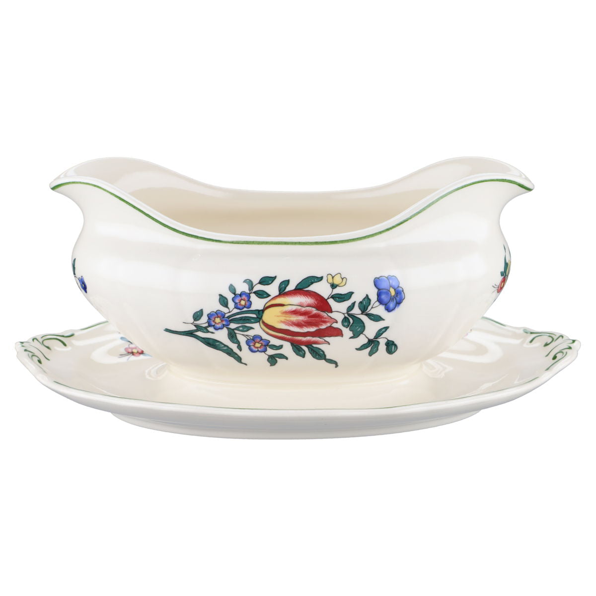 Sauciere mit Teller einteilig