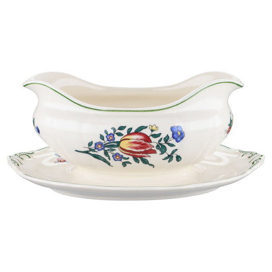 Sauciere mit Teller einteilig