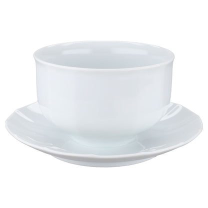 Sauciere mit Teller einteilig