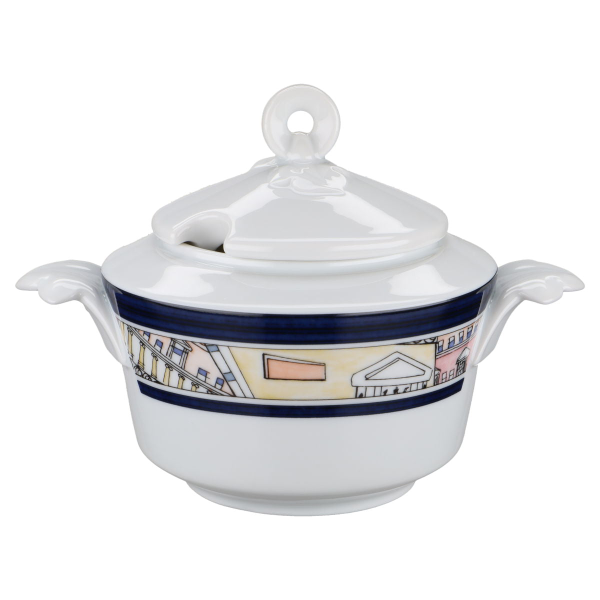 Zuckerdose groß mit Aussparung im Deckel