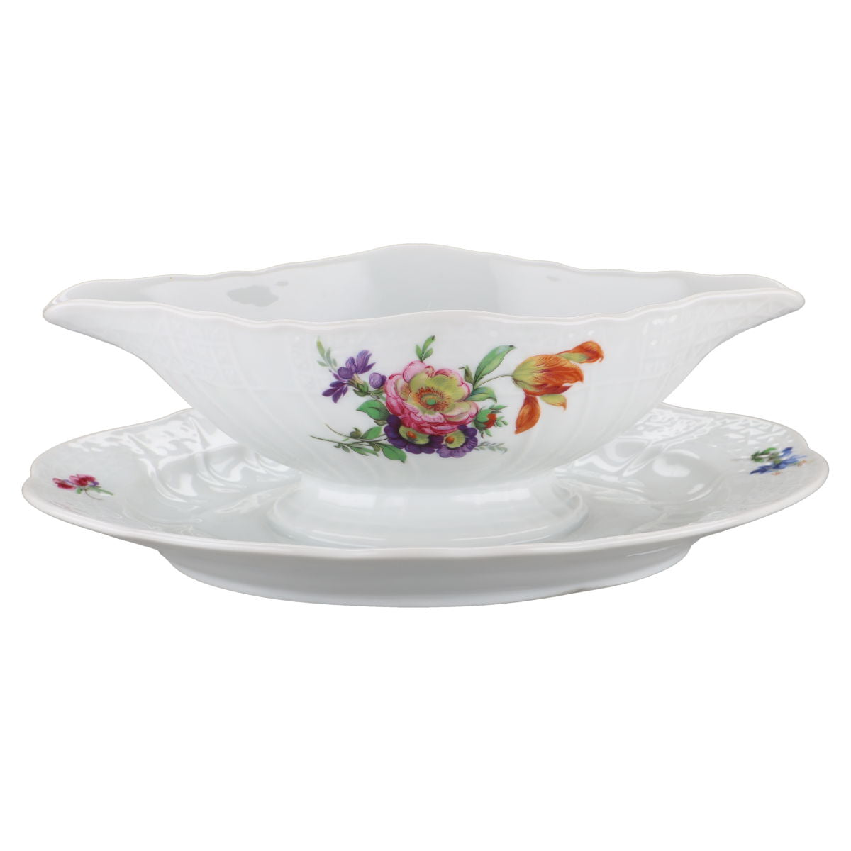 Sauciere mit Teller einteilig