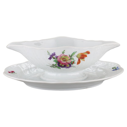 Sauciere mit Teller einteilig