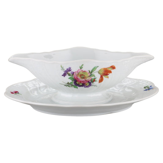 Sauciere mit Teller einteilig