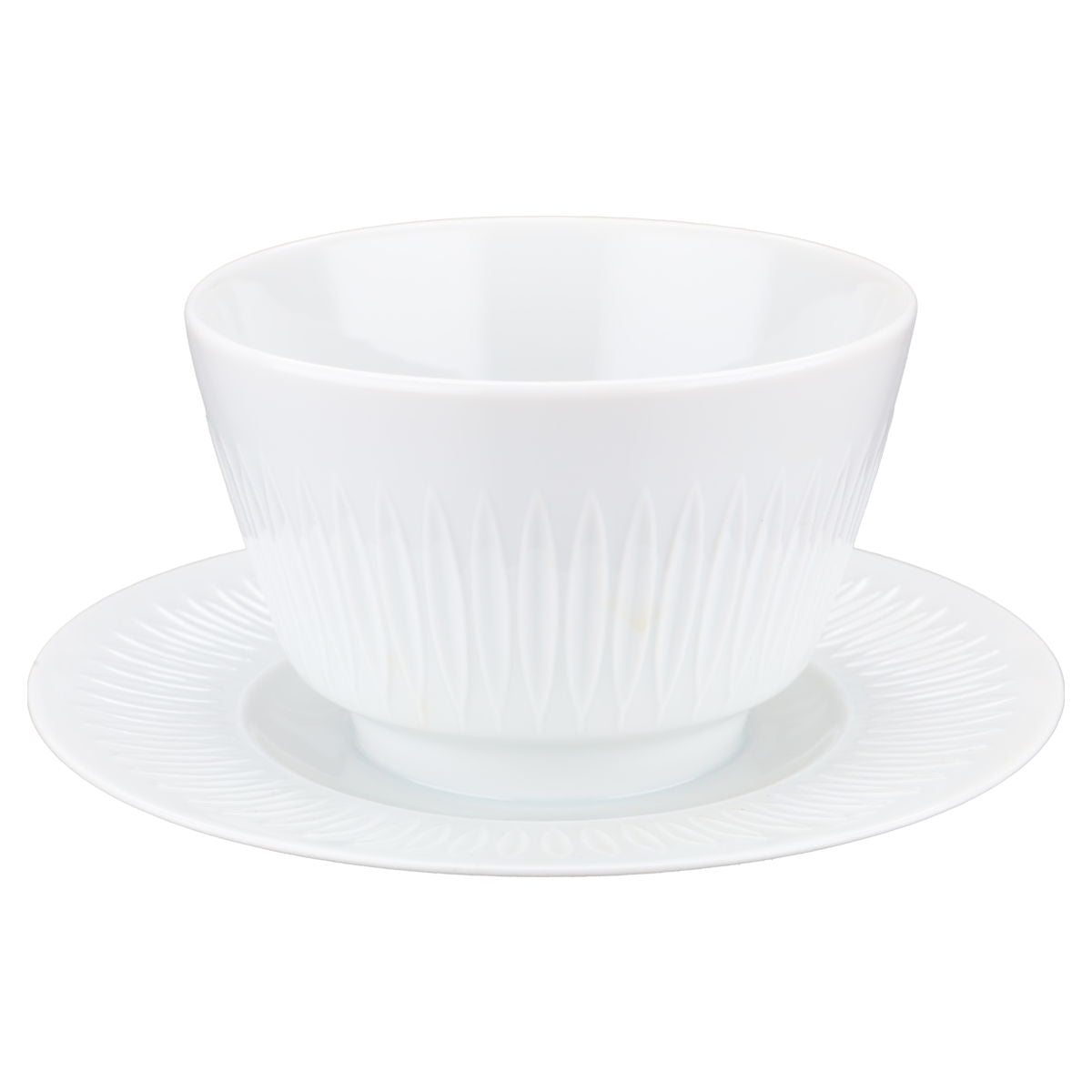 Sauciere mit Teller einteilig