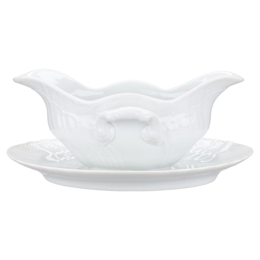 Sauciere mit Teller einteilig