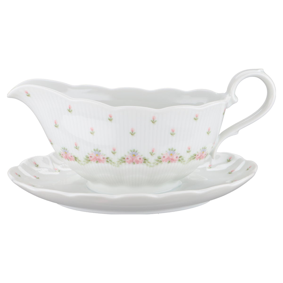 Sauciere mit Teller einteilig