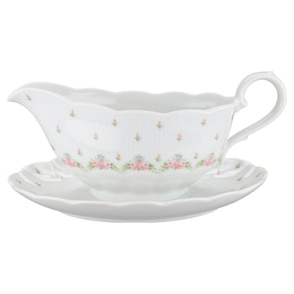 Sauciere mit Teller einteilig