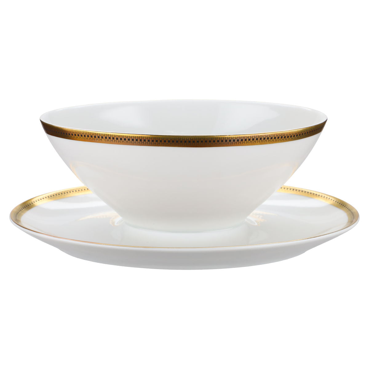 Sauciere mit Teller einteilig