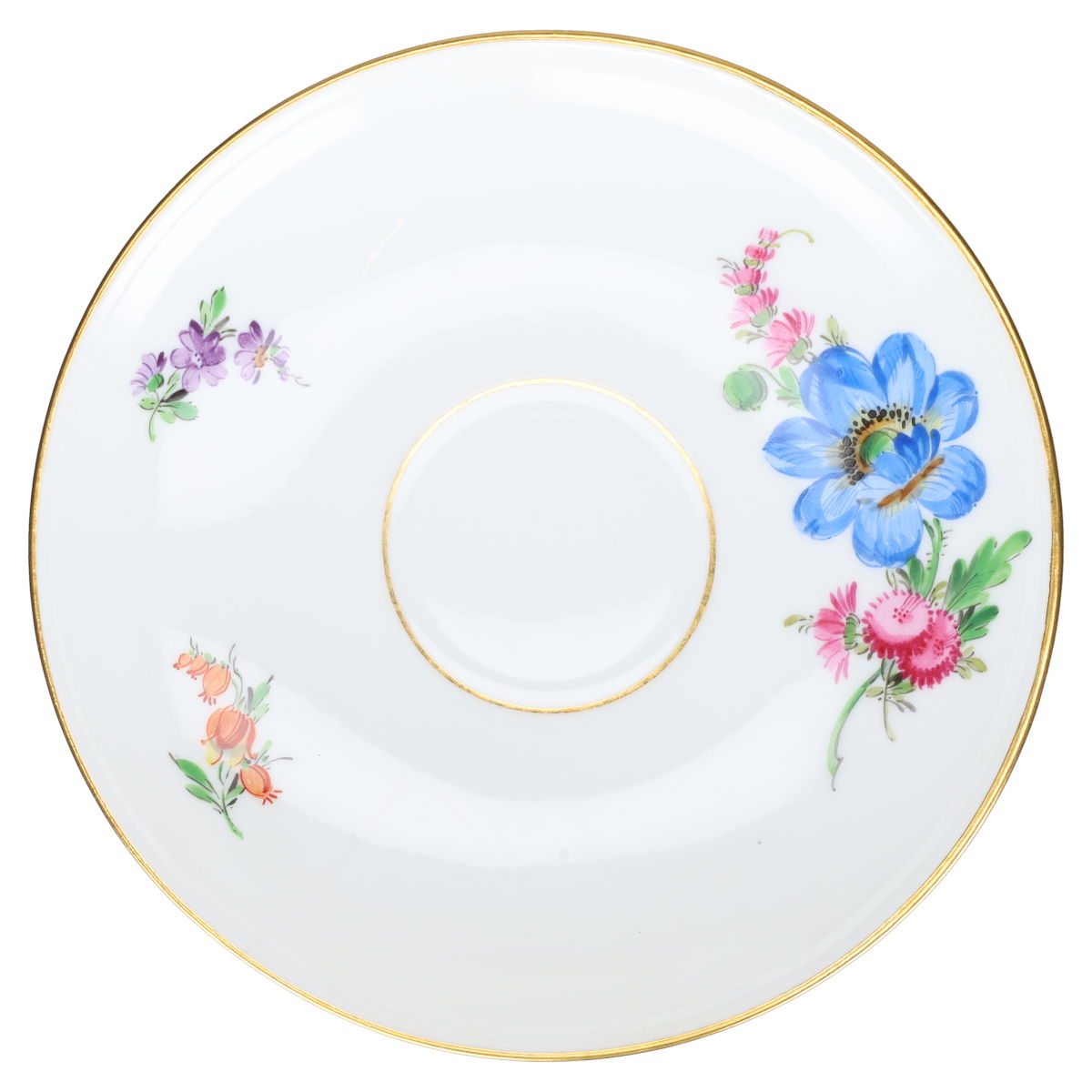 Kaffeetasse mit Untere Motiv Wildrose blau