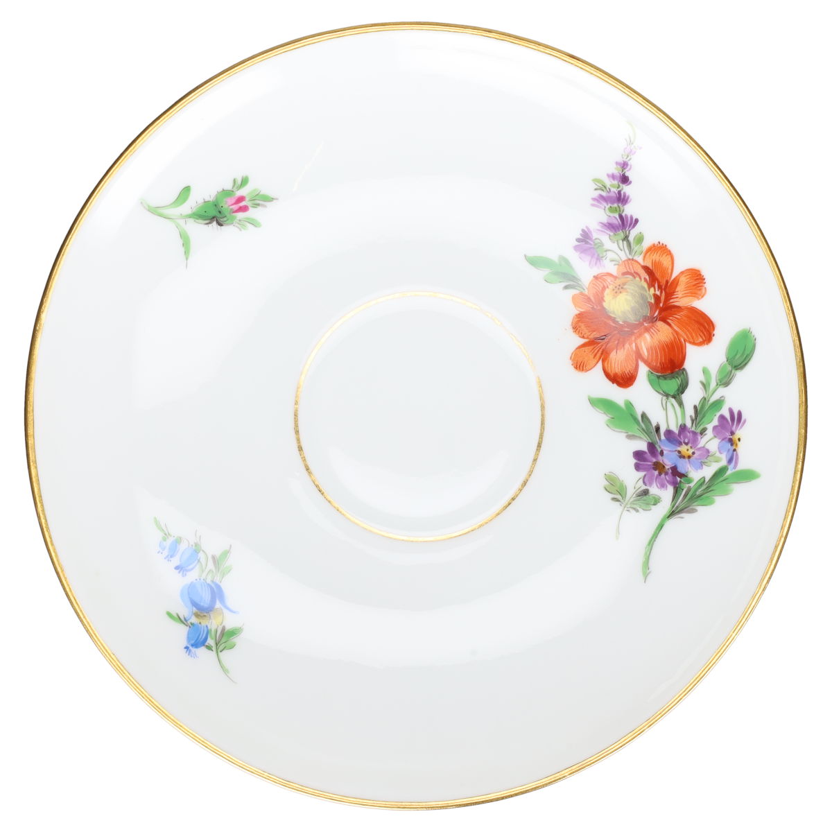 Kaffeetasse mit Untere Motiv Blüte orange