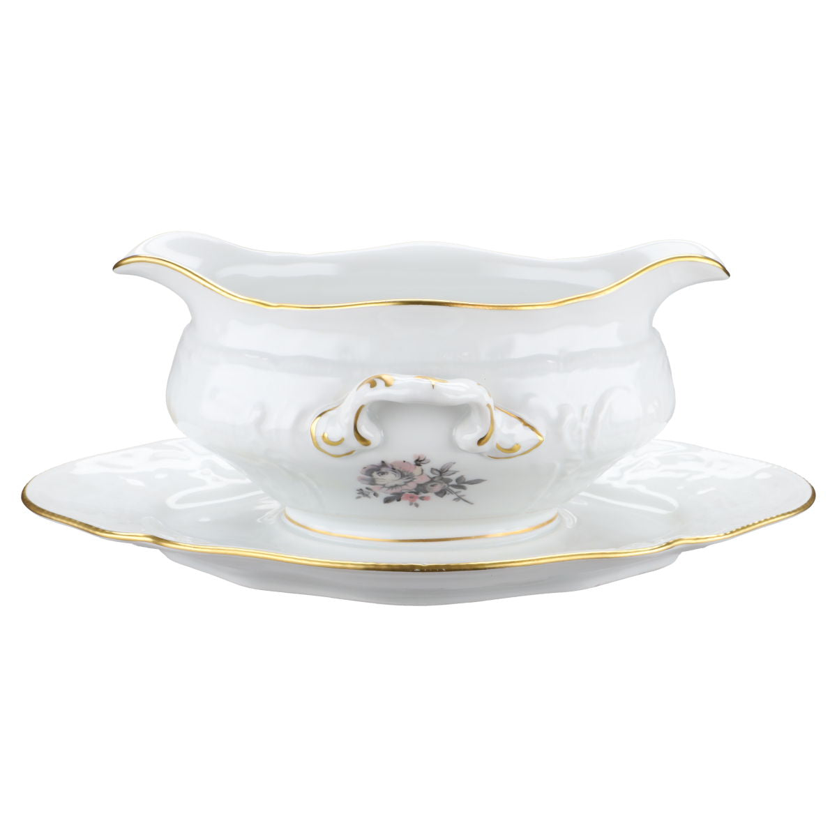 Sauciere mit Teller einteilig