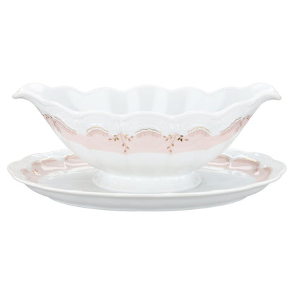 Sauciere mit Teller einteilig