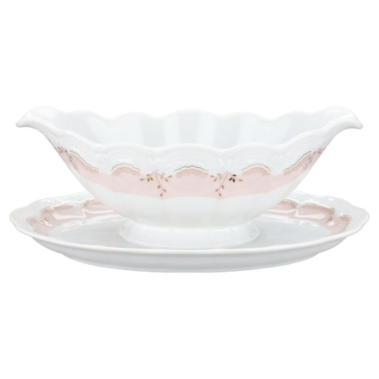 Sauciere mit Teller einteilig