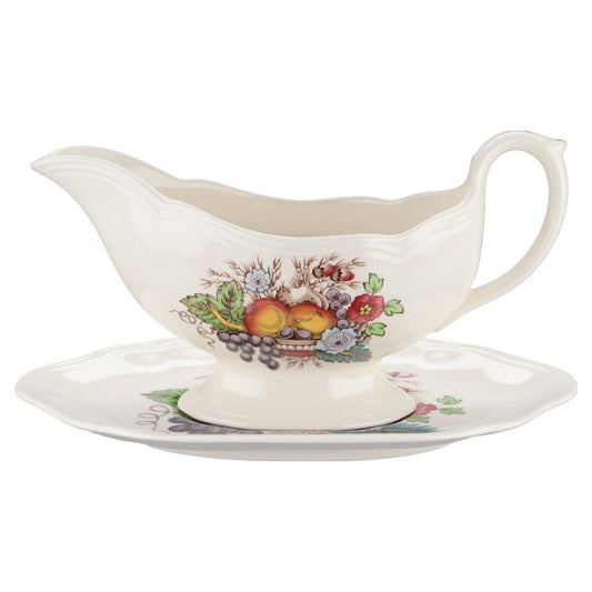 Sauciere mit Teller 2-tlg