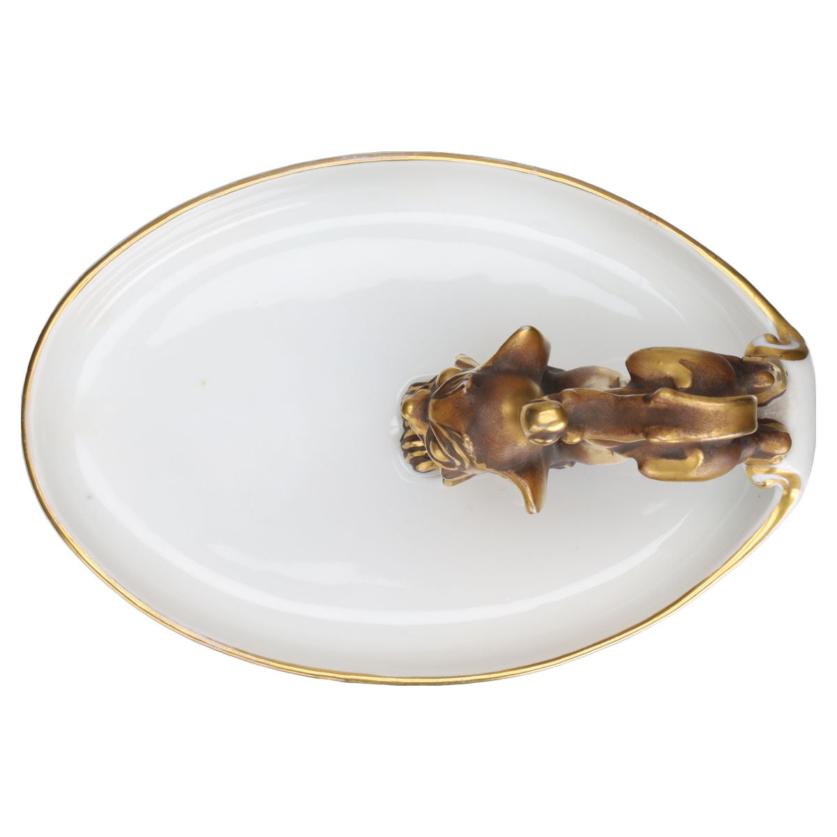 Figur Groteske Greif Drachenfigur auf Schale