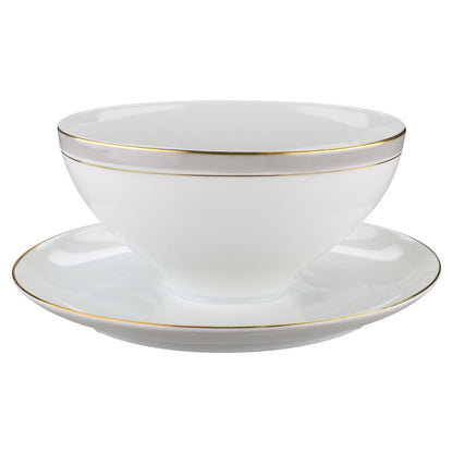 Sauciere mit Teller einteilig