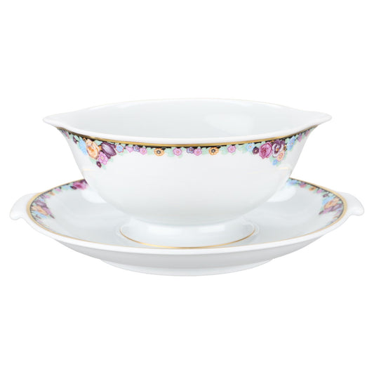 Sauciere mit Teller einteilig II. Wahl