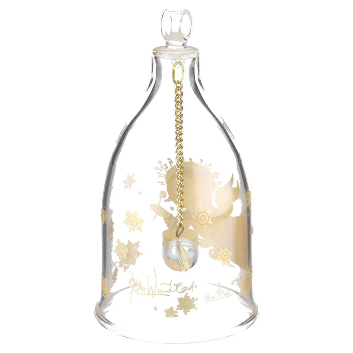 Weihnachts-Glocke in Glas - Engel mit Trommel in OVP