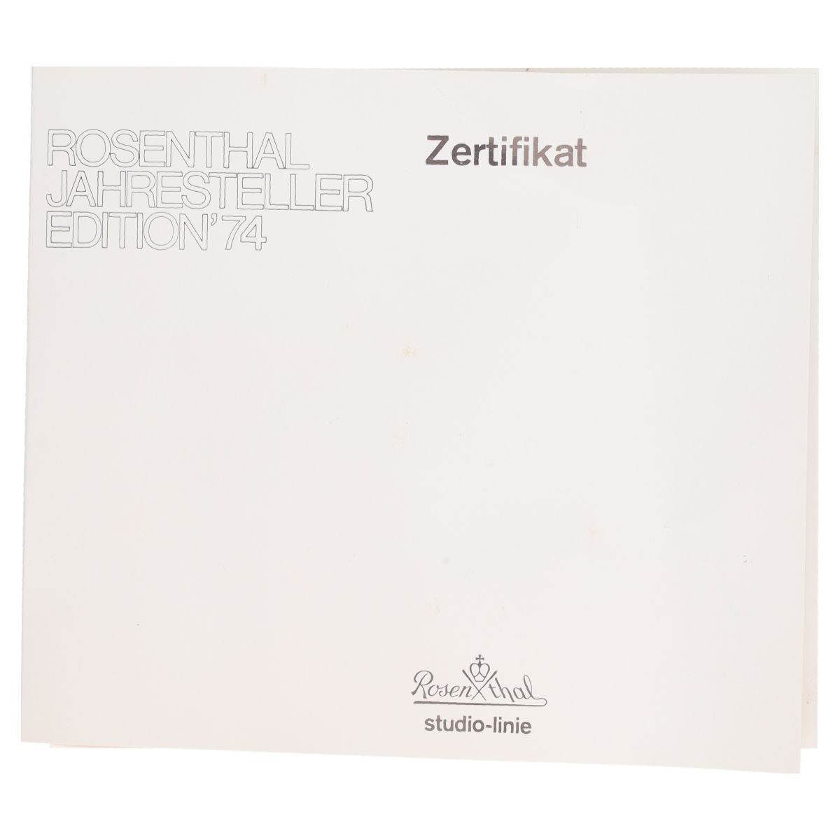 Jahresteller Edition 1974 Fruhtrunk Auflage 890 mit Zertifikat in OVP