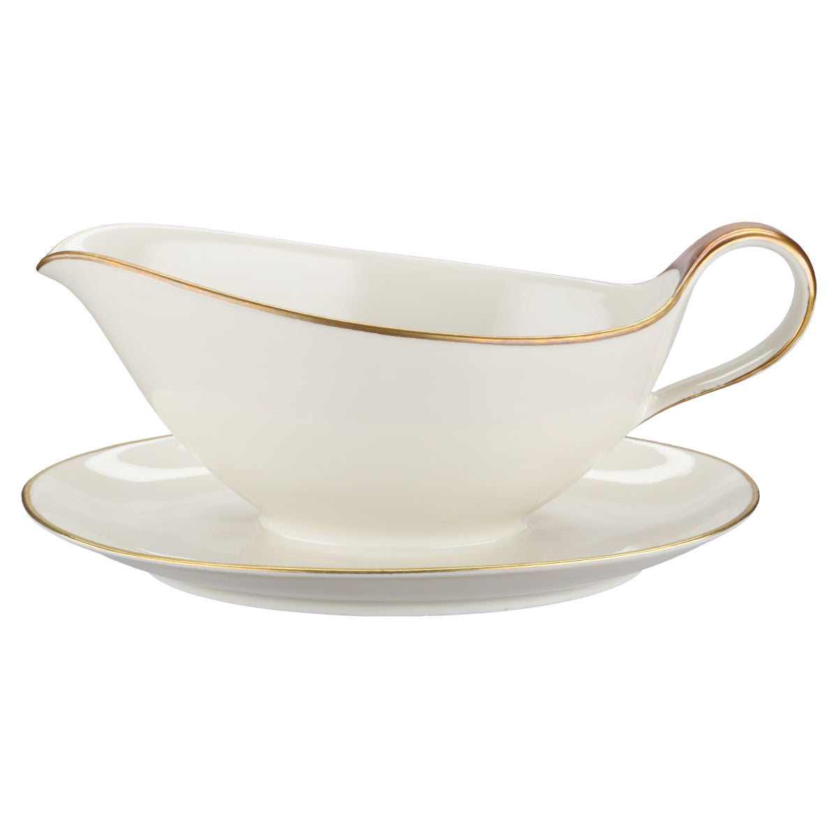 Sauciere mit Teller einteilig