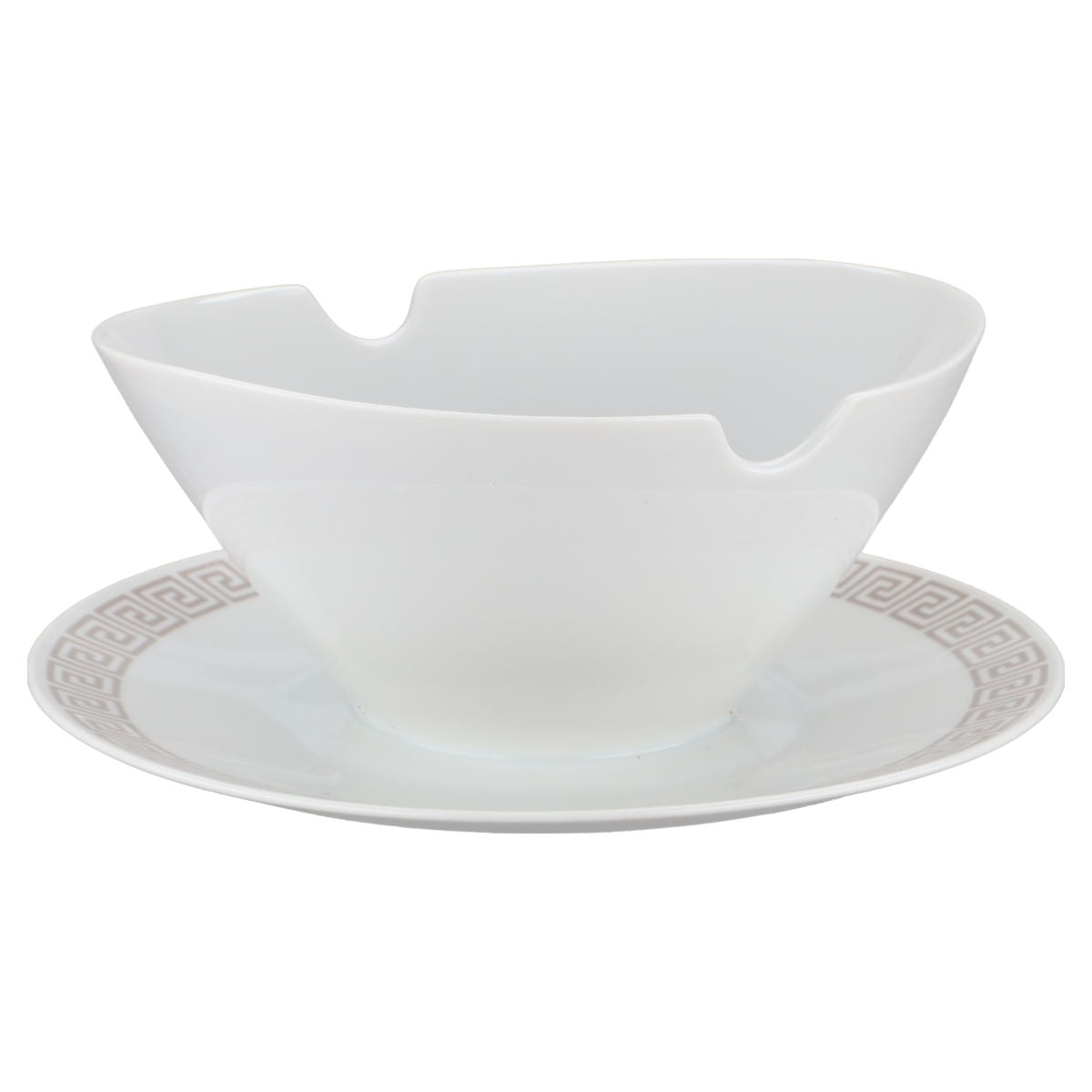 Sauciere mit Teller einteilig