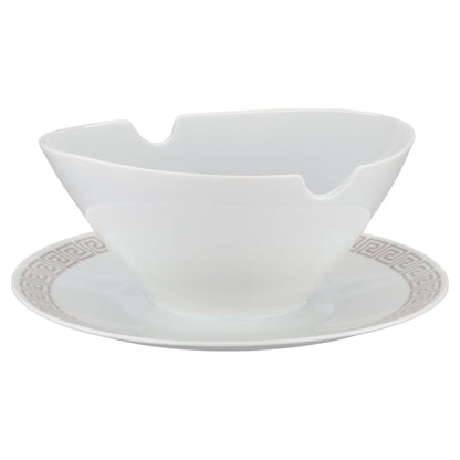 Sauciere mit Teller einteilig