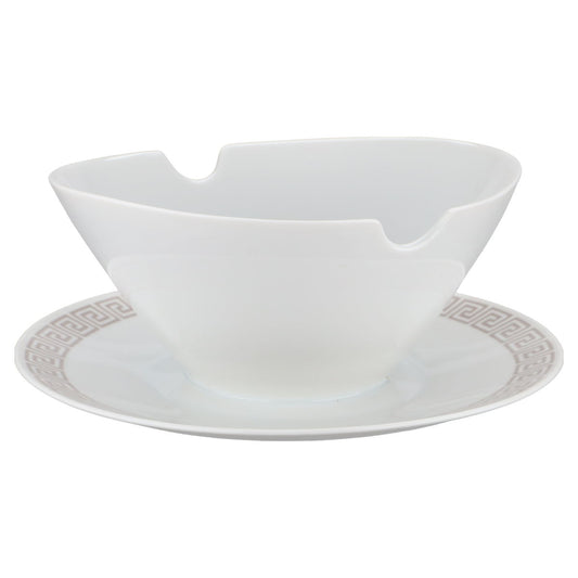 Sauciere mit Teller einteilig