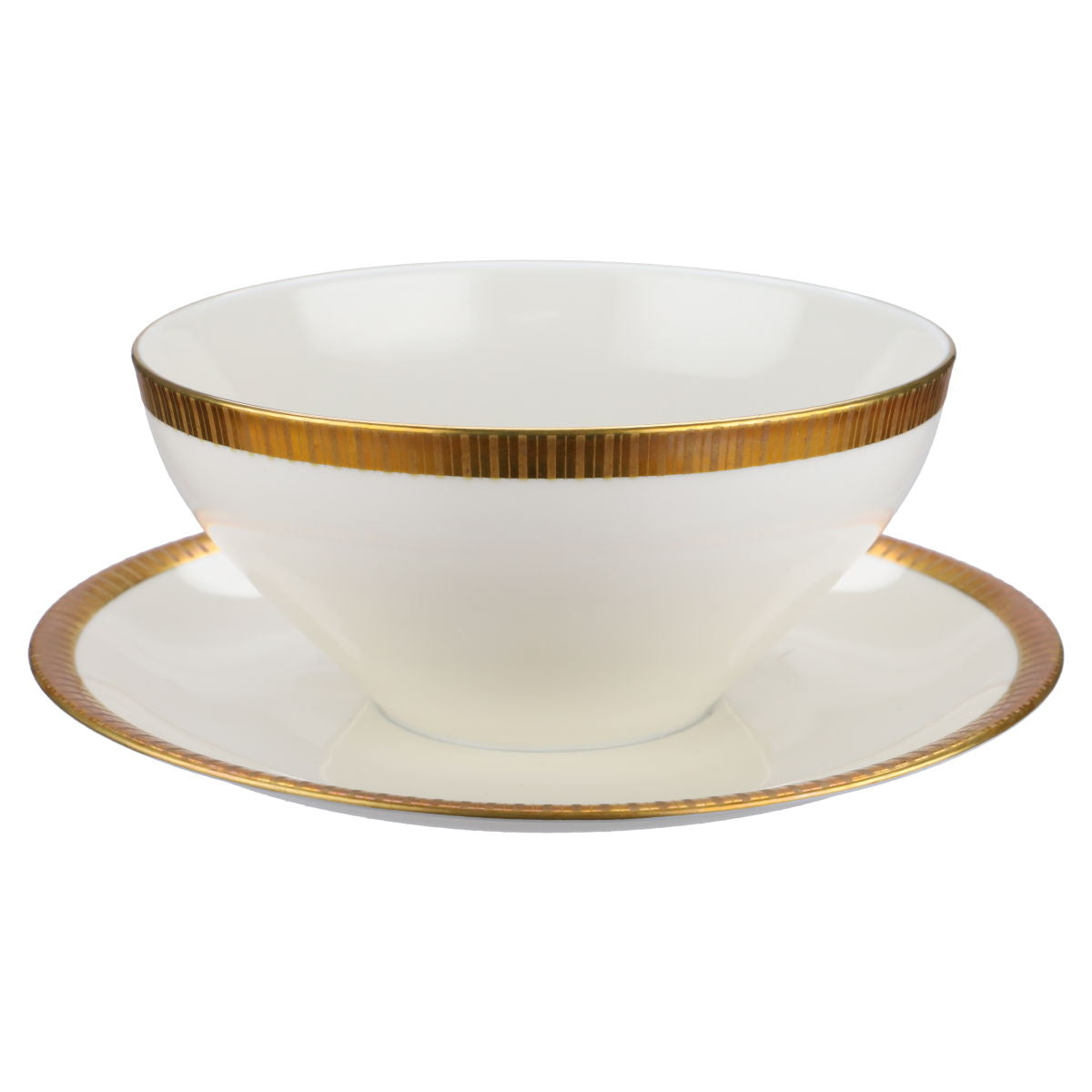 Sauciere mit Teller einteilig