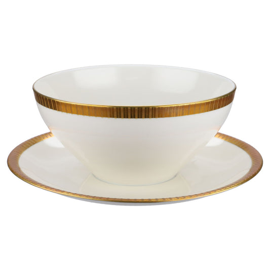 Sauciere mit Teller einteilig