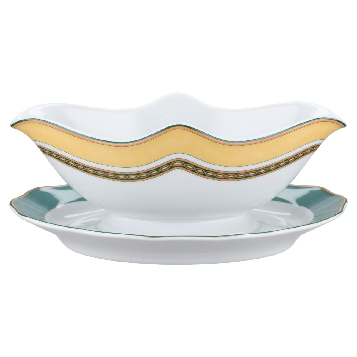 Sauciere mit Teller einteilig