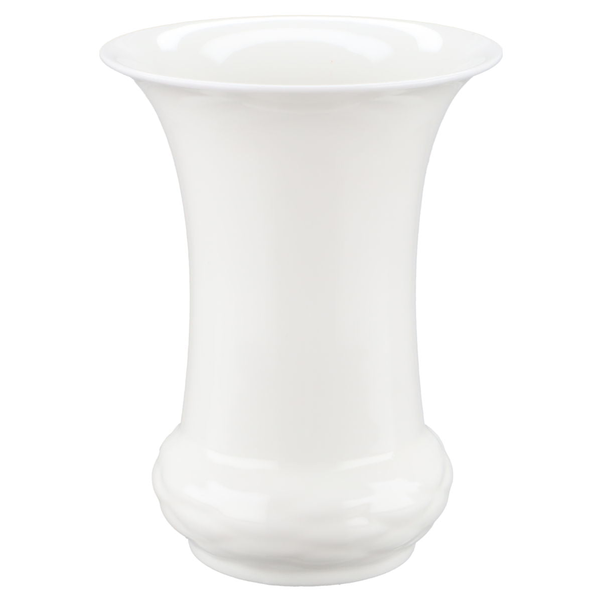 Vase klein weiß Bone China Flechtfuß - 1