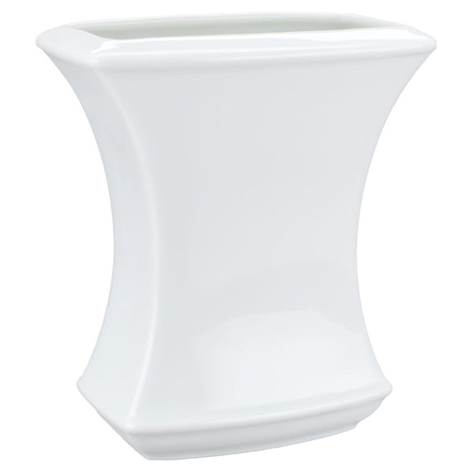 Vase Taillenform klein weiß