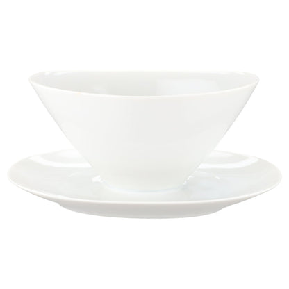 Sauciere mit Teller einteilig